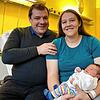 Tamara und Stefan Schuldis aus St. Georgen freuen sich über den Nachwuchs: Die kleine Merle Leonie war in der Neujahrsnacht das erste ...