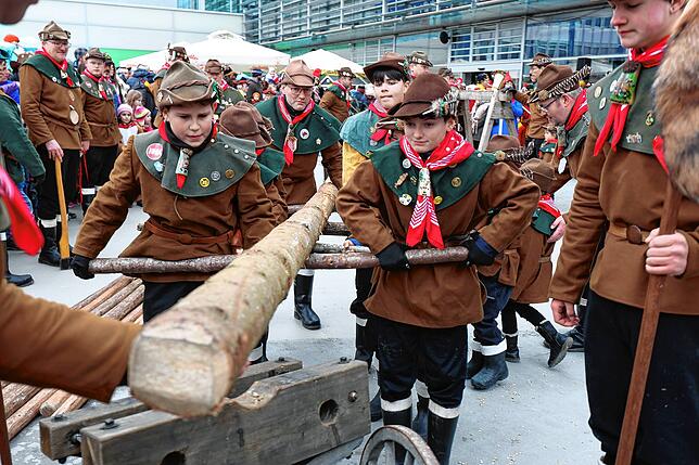 Bild 9: Bilder vom Kindernarrenbaumstellen