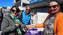 Individueller, handgemachter Schmuck stieß beim Frühlingsmarkt in Lauchringen vielfach auf Interesse.