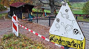 Der Kindergarten Wespennest in Herrischried am Morgen nach dem Brand. Wegen Wasserschaden und möglicher Schadstoffe ist eine Nutzung der ...