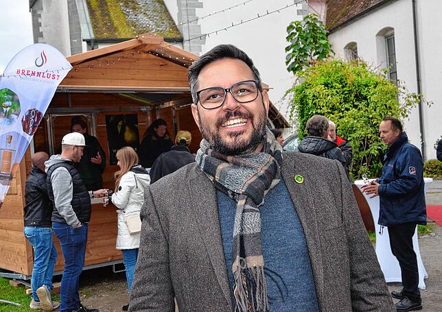 Paolo Spagnolo, Sommelier aus dem Schweizer Arbon und Leiter des Mosterei- und Brennereimuseums, ist begeistert vom Festival.