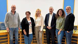Das neue Organisationskomitee auf Küssaberger Seite (v. l.): Dieter Tritschler, Iris Stritt, Susanne Sonntag, Rainer Illmann, Anja ...