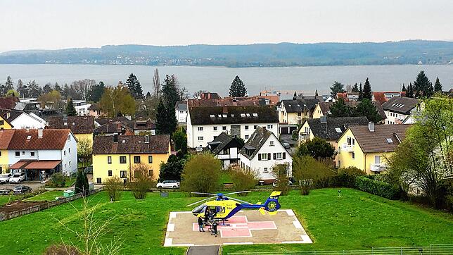 Der Landeplatz am Helios Spital wird von Rettungshubschraubern aus der Bodensee-Region angesteuert.