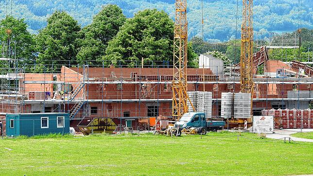 Die Kita wächst: Auf der Baustelle auf dem Campus-Areal geht es zügig vorwärts, aber es gab Überraschungen.