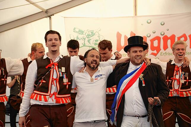 2017 Bockgötti Gilberto Cammisa und Bockgewinner Thomas Adlung