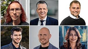 Die Teilnehmer der Podiumsdiskussion und Kandidaten aus dem Wahlkreis Schwarzwald-Baar in der oberen Reihe von links Heinrich Alexandra ...