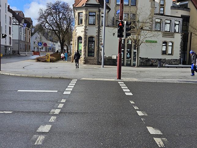 An der Ampel am Riettor haben Fußgänger nun mehr Zeit.
