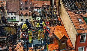 Ein Brand richtet in der Villinger Innenstadt verheerende Schäden an.