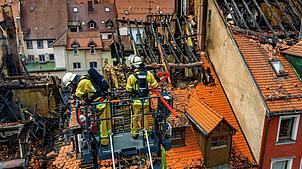 Ein Brand richtet in der Villinger Innenstadt verheerende Schäden an.