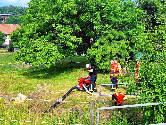 Bild 12: Bilder vom Großbrand der Produktionshalle in Mauchen