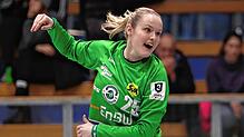 Torhüterin Bettina Woike freute sich mit der Mannschaft des SV Allensbach über die nächsten beiden Punkte in der 3. Liga.