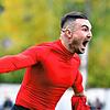 Jaaa: Der Bann ist gebrochen. Denis Omerovic jubelt über seinen aus spitzem Winkel verwandelten Freistoß, der dem FSV Rheinfelden in der ...