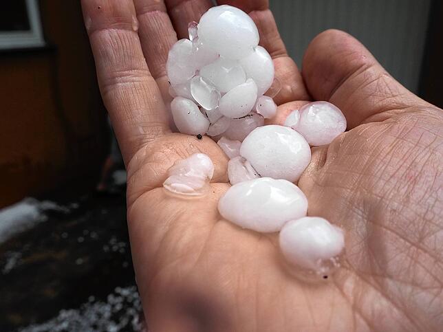 Bild 6: Hagelkörner groß wie Taubeneier! Bilder vom Unwetter am 1. Juni in Bad Säckingen - und den Schäden
