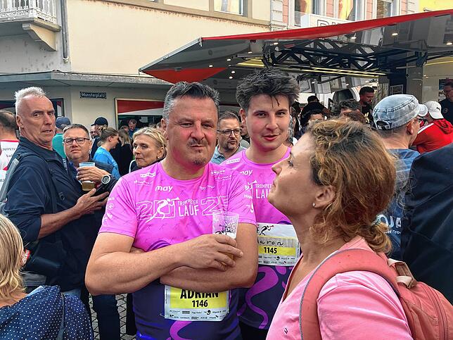 Murgs Bürgermeister Adrian Schmidle war unter den Läufern.