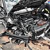 Dies ist eines der beiden Fahrzeuge, das am Montagmorgen, 31. März, auf der B33 in Fahrtrichtung Konstanz in einen Unfall verwickelt war.