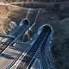 Die beiden Röhren des Herrschaftsbucktunnels der A98 bei Rheinfelden.