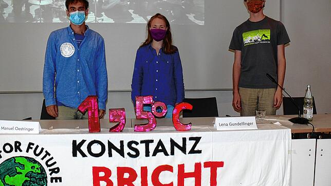 Enttäuscht vom Handeln des Gemeinderats: Manuel Oestringer, Lena Gundelfinger und Jannis Krüßmann von Fridays for Future.