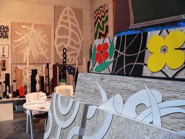 Ein Blick ins Atelier von Josef Briechle.