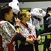 Jana Westhauser (rechts) mit ihren Mitspielerinnen Alina Saß, Alexandra Wagner und Jessica Ronnecker während einer kurzen Pause im Training.