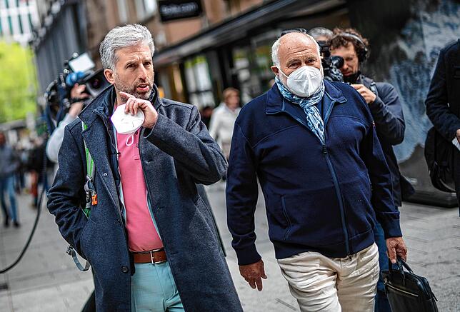 Parteifreund Rezzo Schlauch (rechts) vertrat Boris Palmer im Parteiausschlussverfahren.