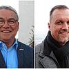 Die beiden Kandidaten für die Bürgermeisterwahl in Rielasingen-Worblingen am Sonntag, 5. März 2023 (von links): Ralf Baumert und Peter ...