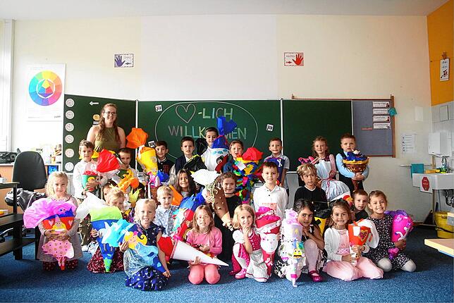 26 Jungen und Mädchen wurden in die Klasse 1c der Schule an der Rheinschleife in Jestetten eingeschult. Klassenlehrerin ist Annie Tritt.