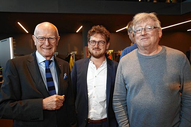 Der ehemalige CDU-Bundestagsabgeordnete Hans-Peter Repnik, Linus Repnik, kaufmännischer Geschäftsführer Schlosserei Repnik Markelfingen, ...