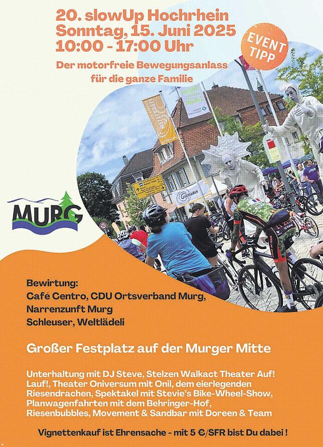 Bild 1: Slow-Up Hochrhein: 32 autofreie Kilometer mit Spaß