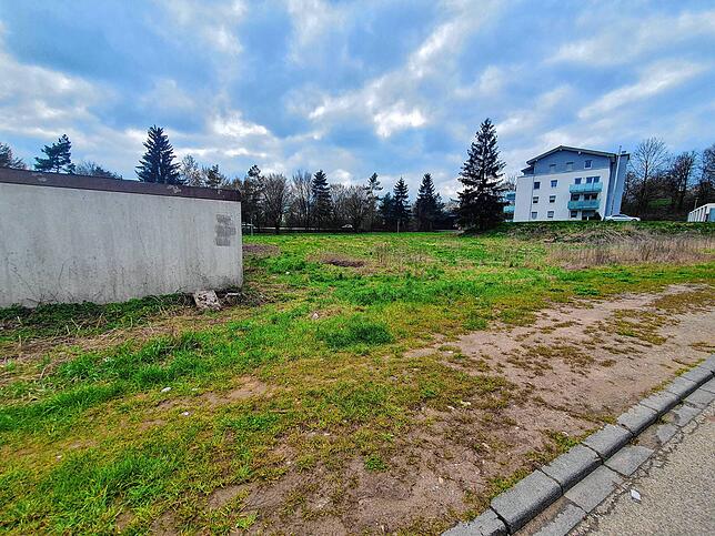 Diese Baulücke zwischen einem neuwertigen Mehrfamilienhaus (hinten rechts) und alten Garagenzeilen (vorne links) soll das Containerdorf ...