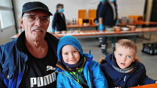 Martin Müller mit Aurel und Levi