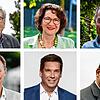 Landtagskandidaten im Wahlkreis 57 (von links oben nach rechts unten): Franz Segbers für die Linken, Dorothea Wehinger für die Grünen, ...