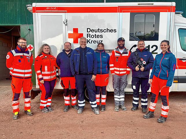 Stefan Reifsteck und sein Team aus Rotkreuz-Freiwilligen helfen gerne am Reitturnier.
