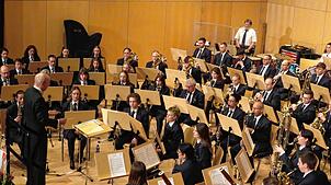 Die Stadtmusik Geisingen bei ihrem Jahreskonzert im April 2024 in der Stadthalle. Nach wie vor sorgt die Probensituation der Musiker für ...