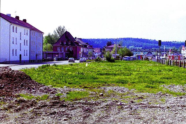 Hier entstanden Aach-Center und Parkplatz.
