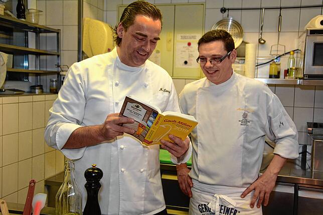 Manfred Lang, Chef der „Residenz am See“ (links), und sein Küchenchef Markus Philippi.