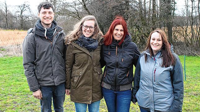 Das Team des Ba-Wa-Kis (von links): Johannes Oeschger (Betriebswirt), Julia Döbele (Kiga-Leitung), Barbara Volle und Alexandra Stokar ...