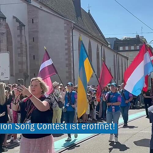 Die Parade zur ESC-Eröffnung im Video