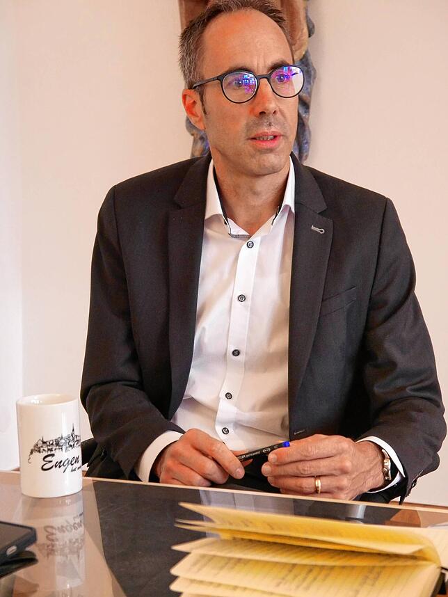 Angekommen: Frank Harsch fühlt sich in der Hegau-Stadt heimisch.