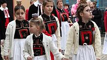 Immer wieder nett anzusehen sind die Kinder der Trachtenkapelle Alt Hotzenwald.