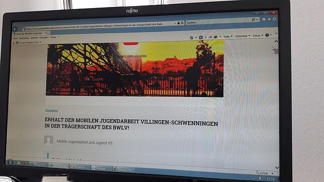 Bis gestern Mittag stand diese Online-Petition im Internet, bevor sie auf Druck der Stadt entfernt wurde. Bild: Hauser