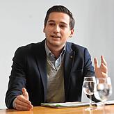 Levin Eisenmann, CDU-Landtagskandidat, beim Gespräch im SÜDKURIER Medienhaus im vergangenen Jahr.