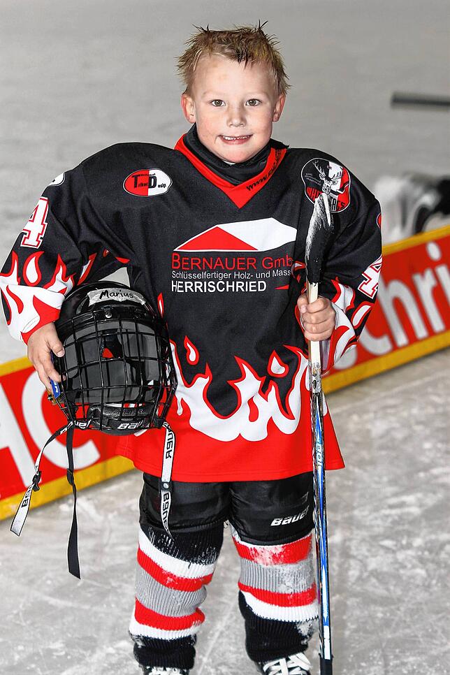 Erinnerungen: Marius Helmle strahlte schon vor 13 Jahren als Anfänger im Trikot des EHC Herrischried viel Freude an seinem Sport aus.