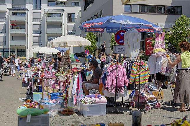 Der Kinderflohmarkt findet auf dem Edeka Sulger-Parkplatz in der Mangoldstraße statt.