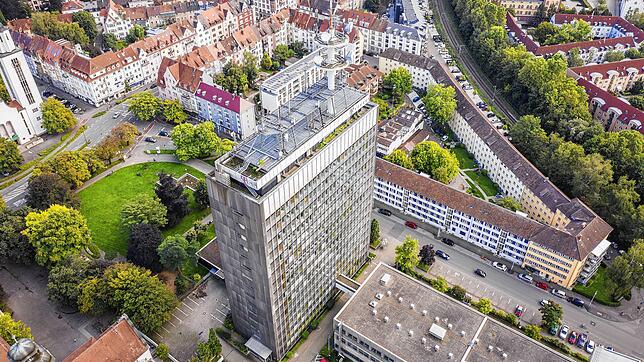 (Archivbild) Das Telekom-Hochhaus ist eines der einzigen, echten Hochhäuser in Konstanz. Weitere Hochhäuser gibt es trotz ...