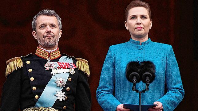 Dänemarks Ministerpräsidentin Mette Frederiksen ruft Frederik X. als neuen König von Dänemark aus.