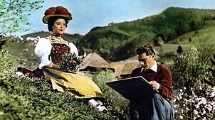 Sie waren das Traumpaar der 1950er-Jahre: Sonja Ziemann als Bärbele und Rudolf Prack als Hans in „Schwarzwaldmädel“.