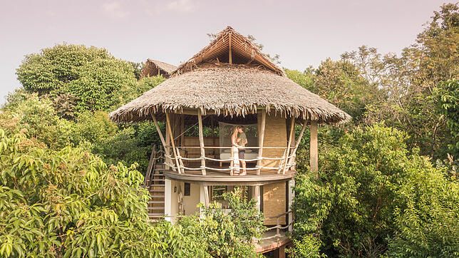 Vier solcher Baumhaus-Villen im thailändischen Dschungel gehören zur Hotel-Anlage, die die aus Pfullendorf stammende Anita Ritter betreibt.