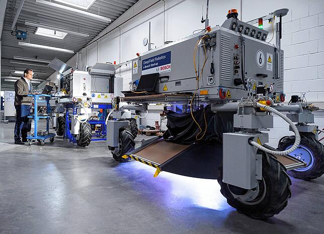 Auch Bosch forscht an neuen Technologien für den Acker: So sollen die Erträge gesteigert und eine wachsende Weltbevölkerung ernährt werden.