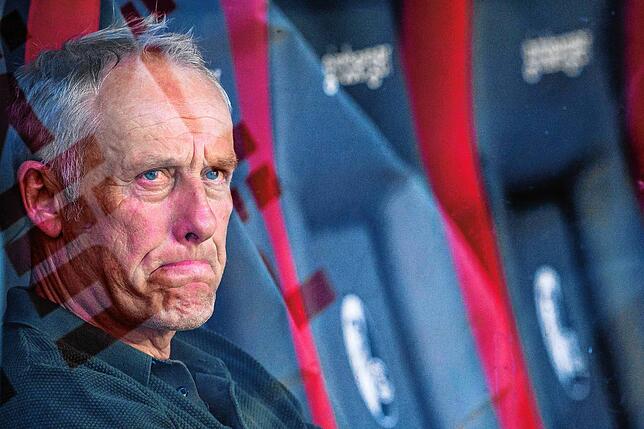 Angefasst, aber tränenlos: Christian Streich nach Anpfiff.