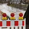 Die Spazierwege entlang des Brändbachs sind bereits gesperrt. Das Wasser tritt hier bereits über die Ufer.
